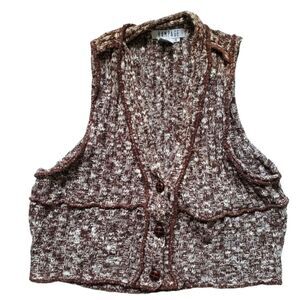 Rampage Brown Sweater Vest - Small